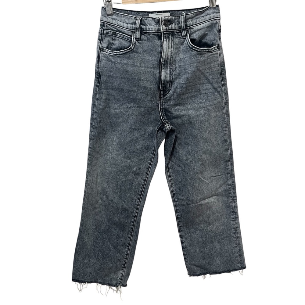 SLVRLAKE London Straight Raw Hem Jeans in Grey Stone Size 26